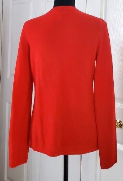 Peck & Peck Women's 100% 2 Ply Cashmere Sweater Size Medium Red Long Sleeve EUC - Picture 4 of 6